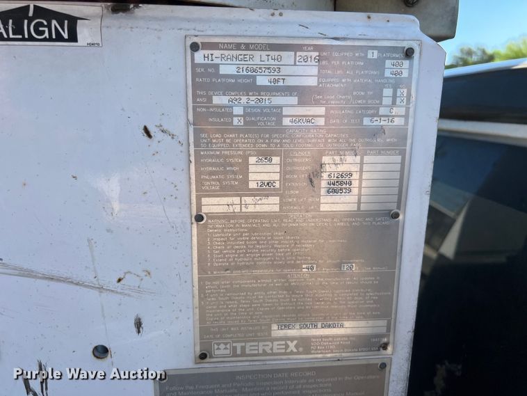 image for item DS2933 2016 Ford F550 bucket truck