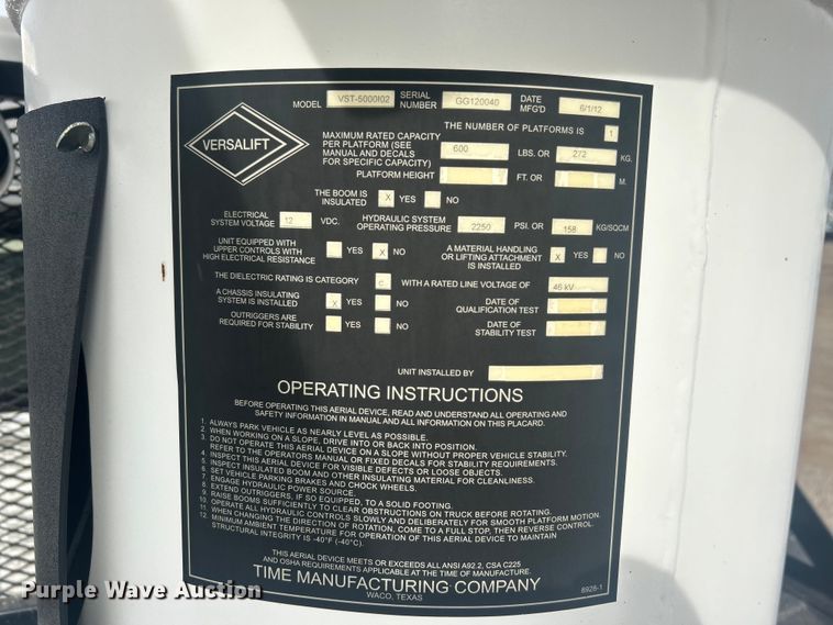 image for item EG1397 2012 Freightliner  M2 Business Class bucket truck