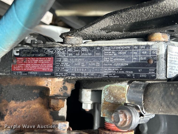 image for item EG1400 1997 Ford F800 bucket truck