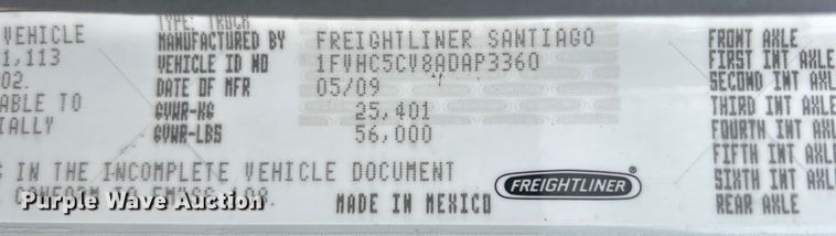 image for item EG1414 2010 Freightliner  Business Class M2 dump truck