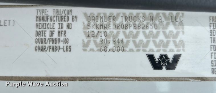 image for item EG1417 2011 Western Star 4900FA crane truck