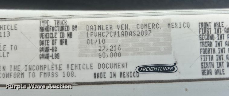 image for item EG1428 2010 Freightliner  Business Class M2 crane truck