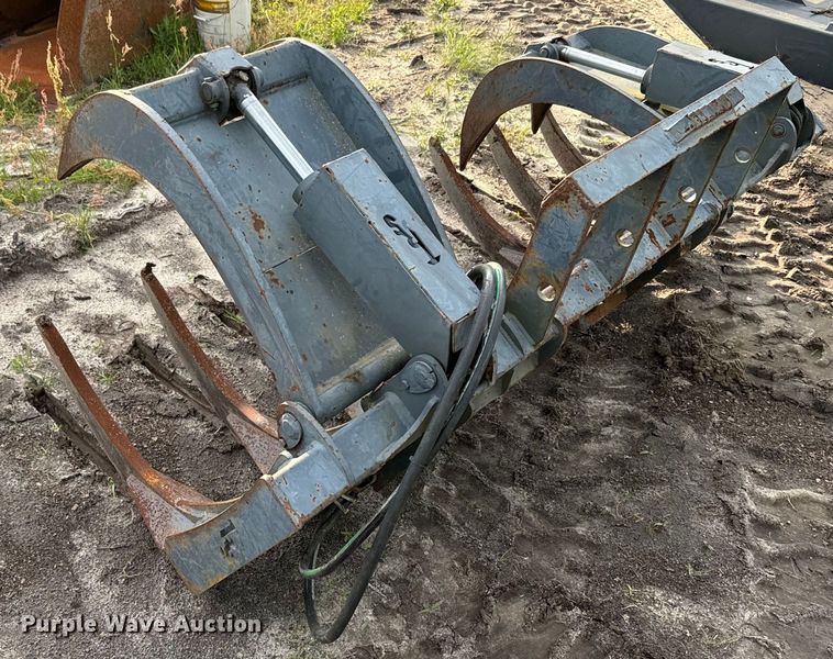 image for item EH5411 Rake Shop skid steer grapple bucket