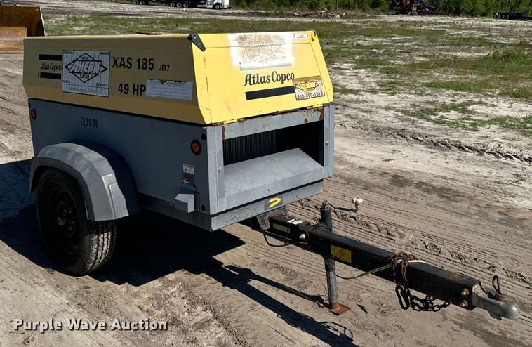 image for item EH5424 2012 Atlas Copco  XAS185 JD7TBV air compressor