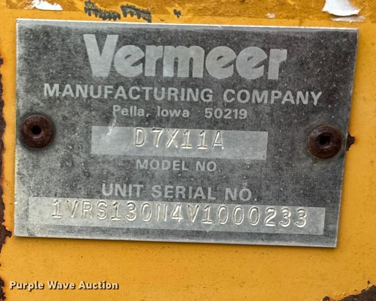 image for item EH5448 1997 Vermeer D7X11A directional boring unit