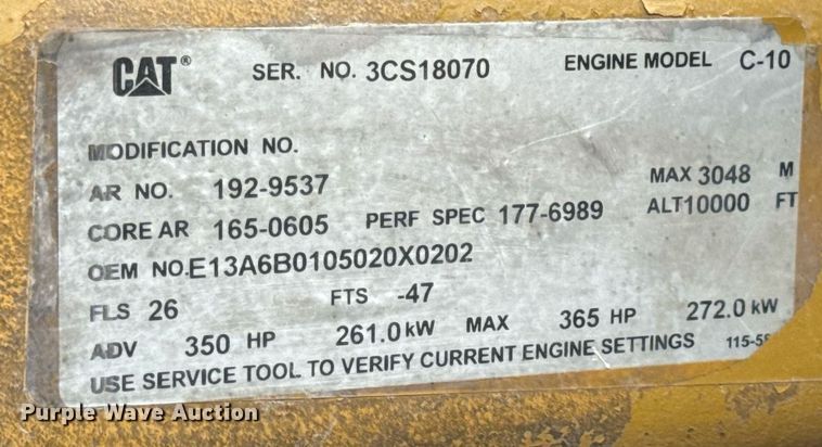 image for item EH6643 1989 Peterbilt 357 dump truck