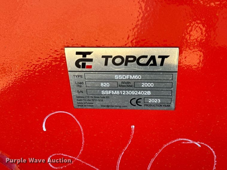 image for item EH6672 2023 TopCat SSDFM60 skid steer mulcher
