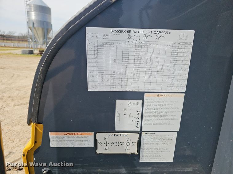 image for item EJ6220 2019 Kobelco  SK55SRX-6E mini excavator