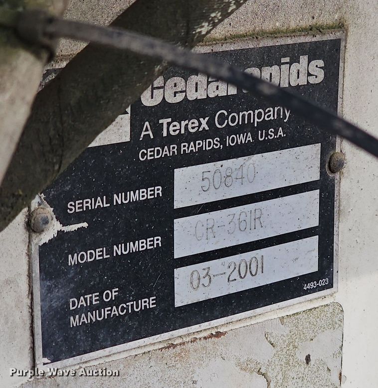 image for item EJ6284 2001 Cedar Rapids  CR361R paver