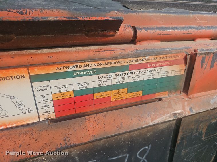 image for item EJ6292 2008 Bobcat  72 Sweeper skid steer sweeper