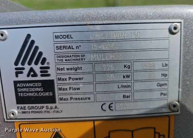 image for item EJ6294 FAE OML/TWIN-150 mulcher