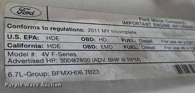 image for item EJ6305 2011 Ford  F550 Super Duty utility / service truck