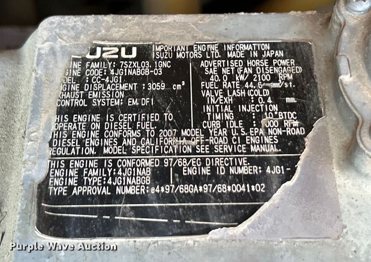 image for item EK4395 2007 John Deere 75C excavator