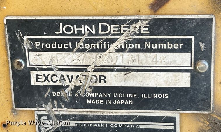 image for item EK4395 2007 John Deere 75C excavator