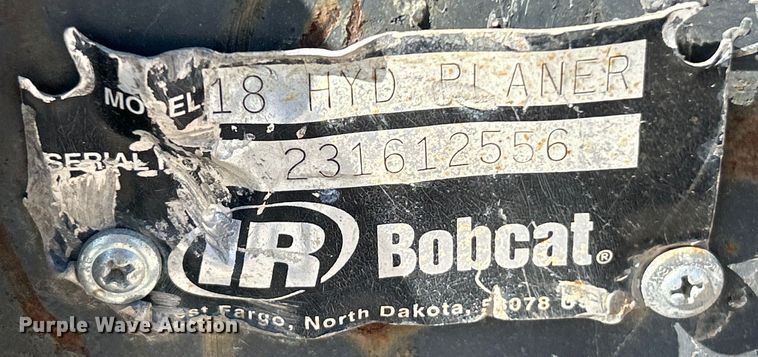 image for item EK4404 Bobcat 18 HYD PLANER skid steer cold planer