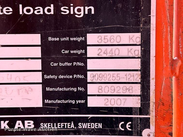 image for item EK4429 2007 Alimak Scando 650 FC construction elevator