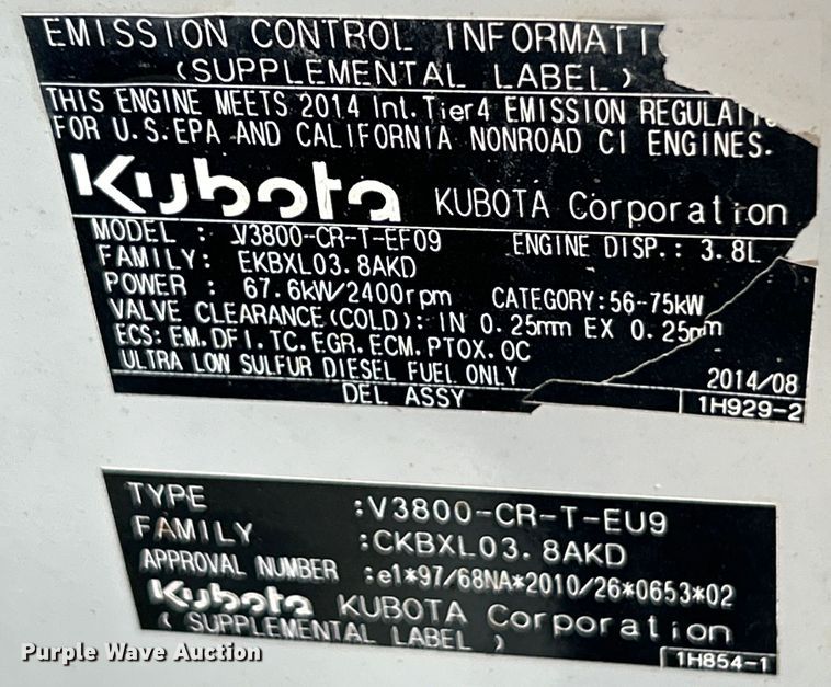 image for item EK4431 2015 Takeuchi TL10 tracked skid steer loader