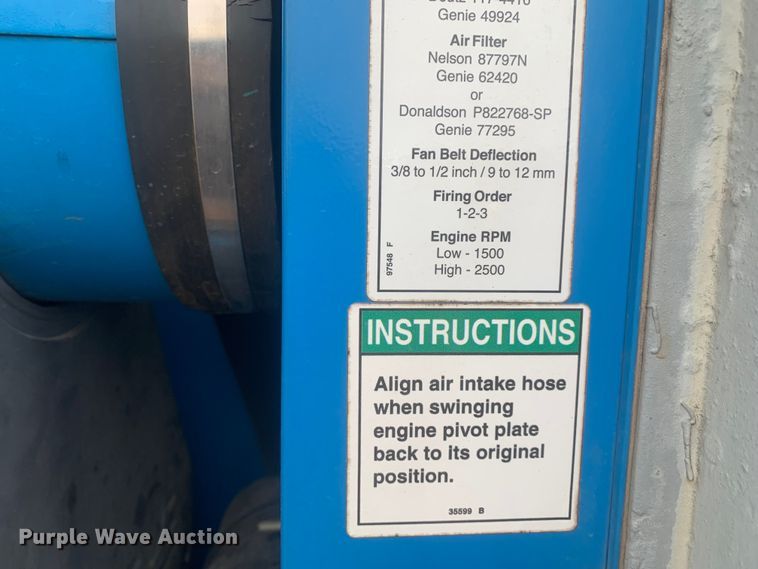 image for item KX9974 2012 Genie S40 boom lift