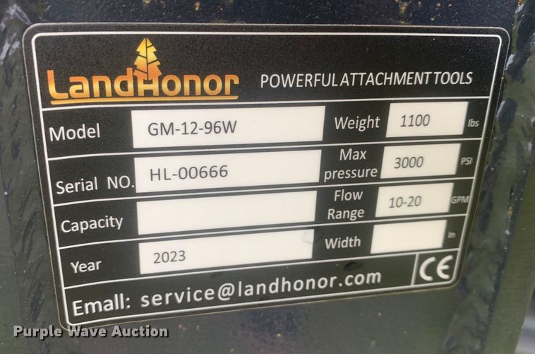 image for item KX9975 2023 Landhonor GM-12-96W skid steer grader