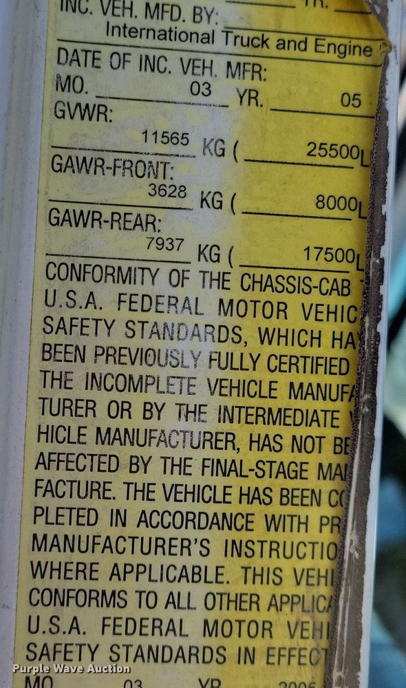 image for item LC9937 2006 International  4300 dump flatbed truck