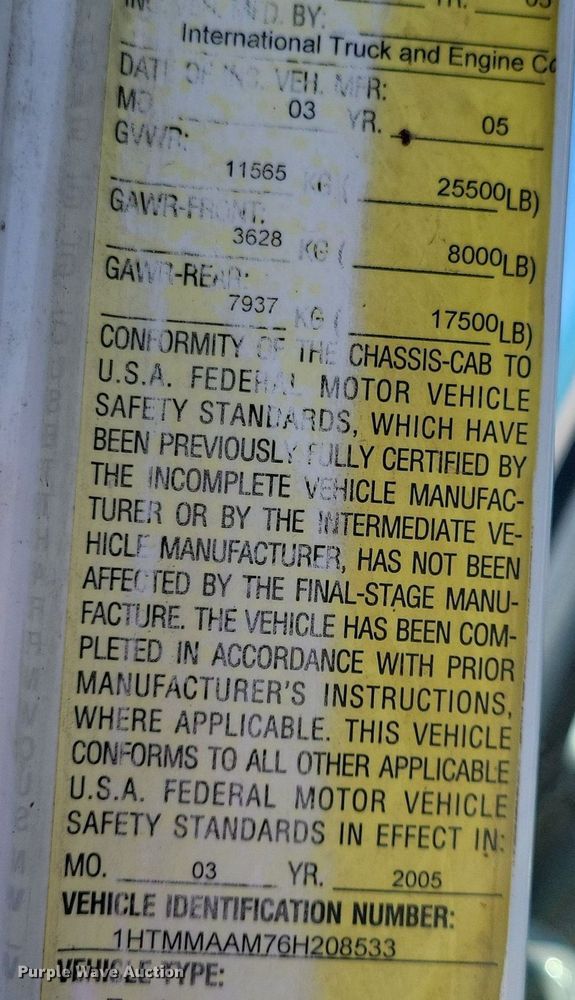 image for item LC9939 2006 International  4300 dump flatbed truck