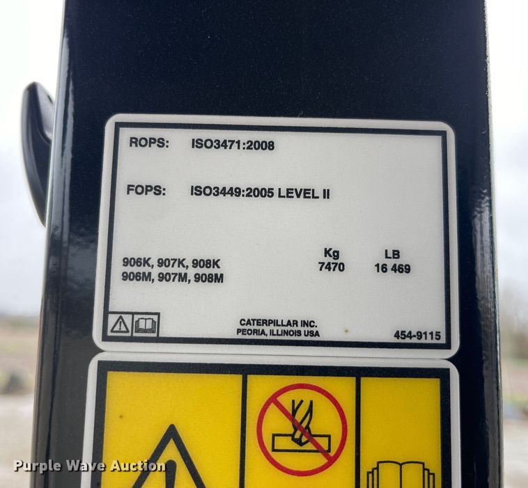 image for item LD9384 2022 Caterpillar  906M wheel loader