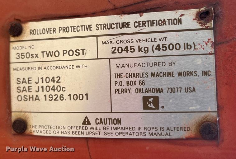 image for item LD9414 Ditch Witch 350SX W cable plow