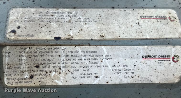 image for item NH9179 2005 Freightliner  Century Class S/T dump truck