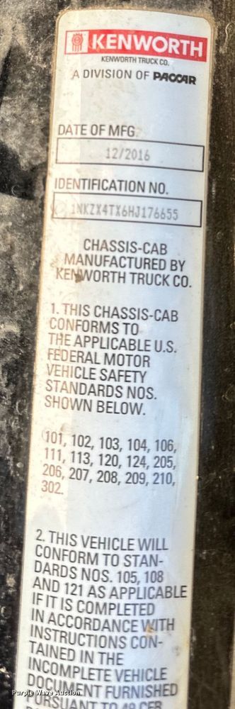 image for item NT9052 2017 Kenworth  T880 dump truck