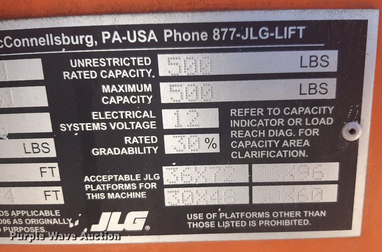 image for item NV9097 2013 JLG 600AJN boom lift