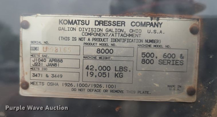 image for item NZ9563 1995 Komatsu GD650A-2 motor grader