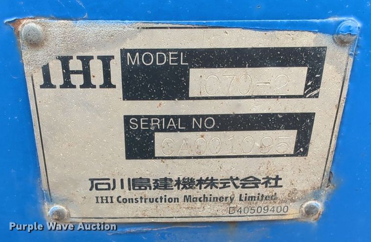 image for item NZ9569 IHI IC70-2 track carrier