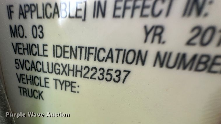 image for item OI9476 2017 AutoCar  Xpeditor truck cab and chassis