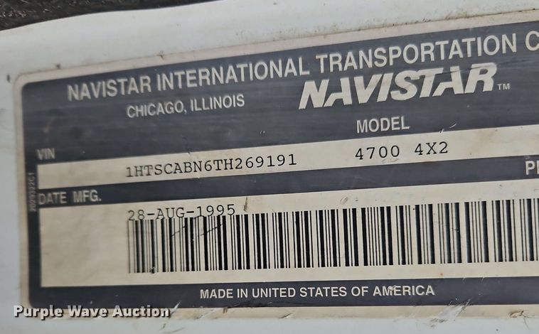 image for item OK9841 1996 International  4700 dump truck