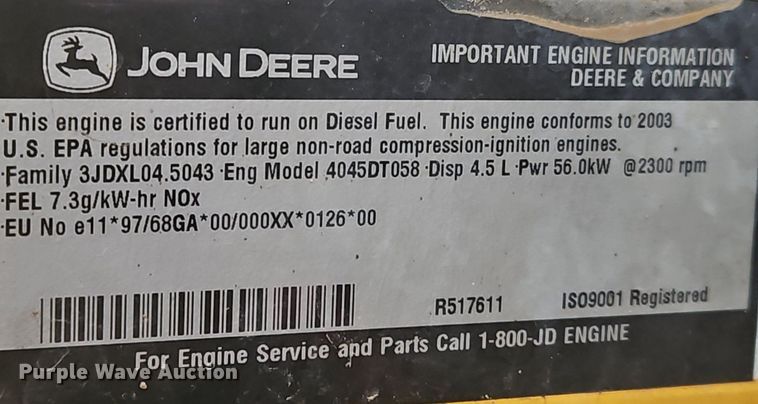 image for item OK9842 2003 John Deere  310G backhoe