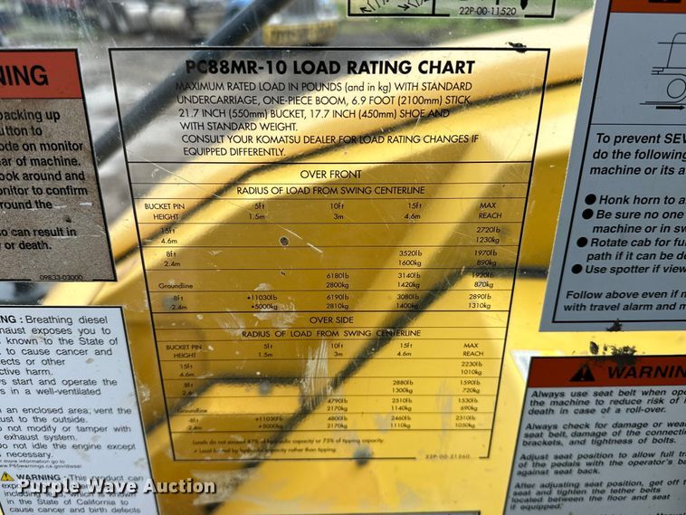 image for item OM9464 2019 Komatsu  PC88MR-10 mini excavator