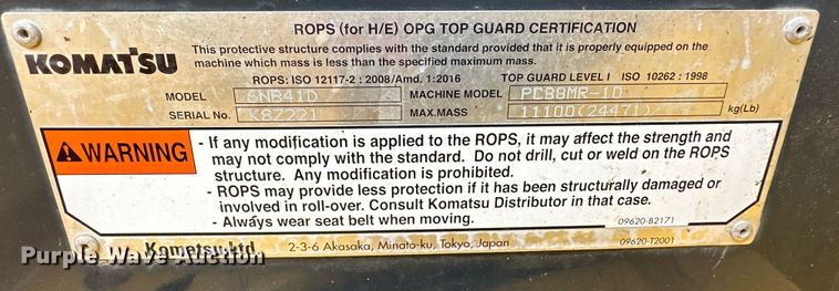 image for item OM9464 2019 Komatsu  PC88MR-10 mini excavator