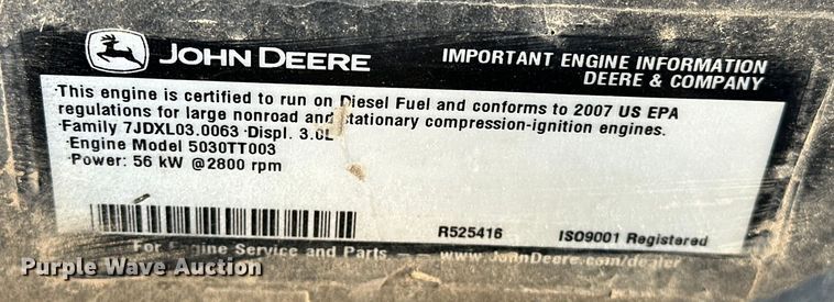 image for item OM9466 2008 John Deere  304J wheel loader