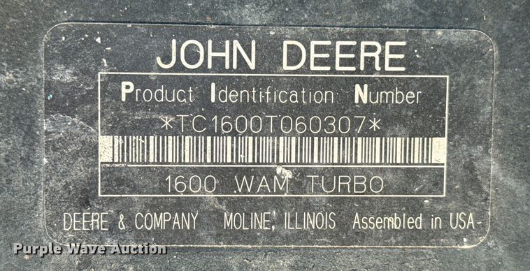 image for item DK6548 John Deere 1600 Turbo lawn mower