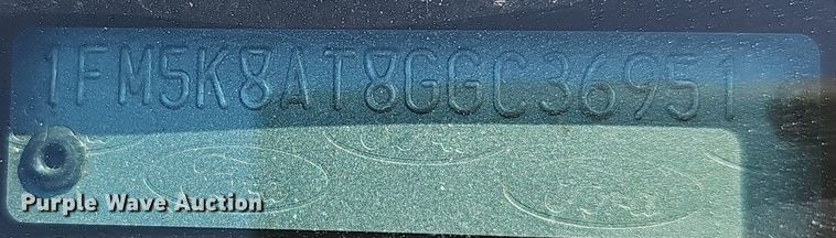 image for item DM1617 2016 Ford Explorer Police Interceptor  SUV