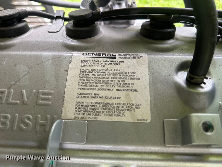 image for item DN7687 Generac RGO2224ANAX generator