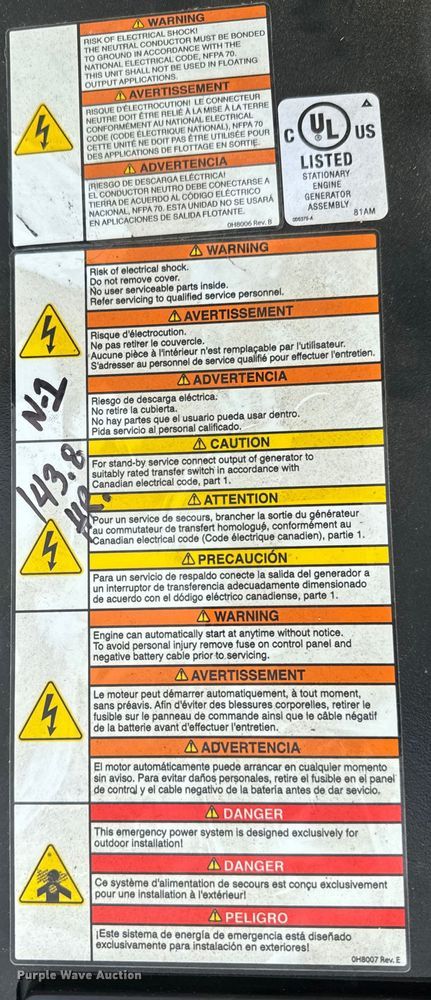 image for item DN7689 Generac 0067300 generator