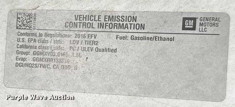 image for item DP1375 2016 Chevrolet Impala Limited 