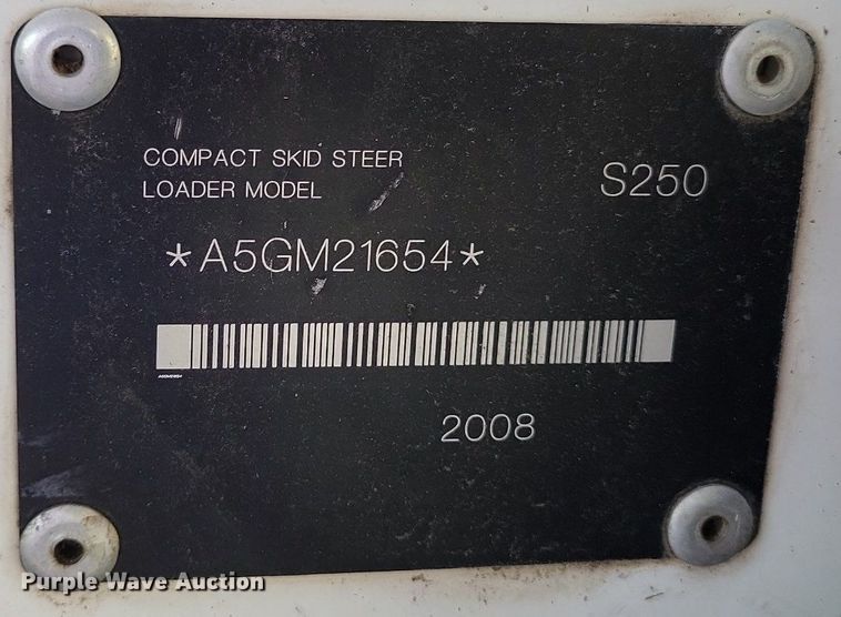 image for item DP1382 2008 Bobcat S250 skid steer loader