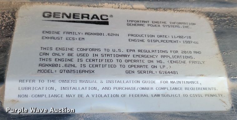 image for item DP3506 Generac  Guardian Series generator 