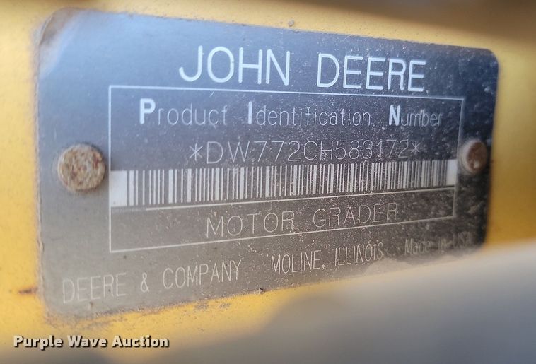 image for item DP5683 2002 John Deere  772CH Series II motor grader
