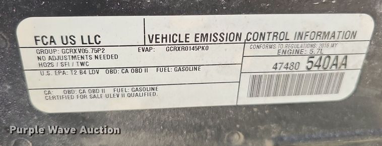 image for item DQ8686 2016 Dodge  Charger Police 