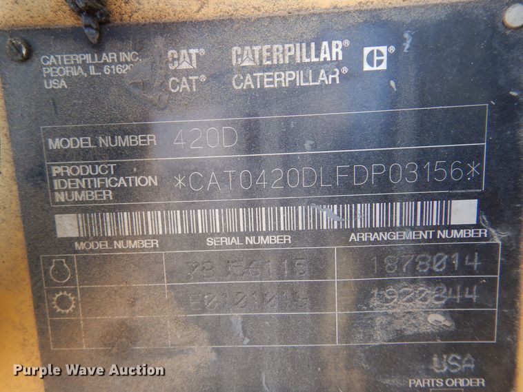image for item DV9956 2001 Caterpillar 420D backhoe