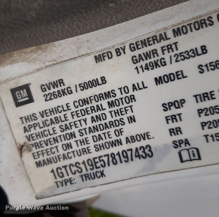 image for item DV9959 2007 GMC Canyon Ext. Cab pickup truck