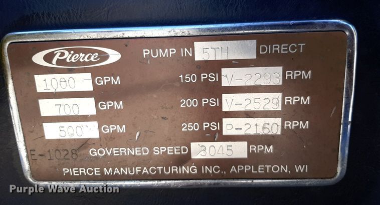 image for item DV9963 1981 Ford Pierce ladder fire truck